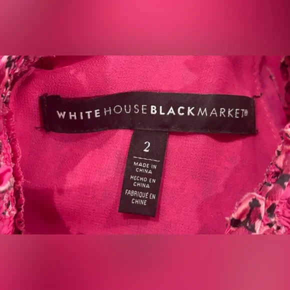 White House Black Market Floral Burnout Smocked Neck Midi Dress - Picture 10 of 12